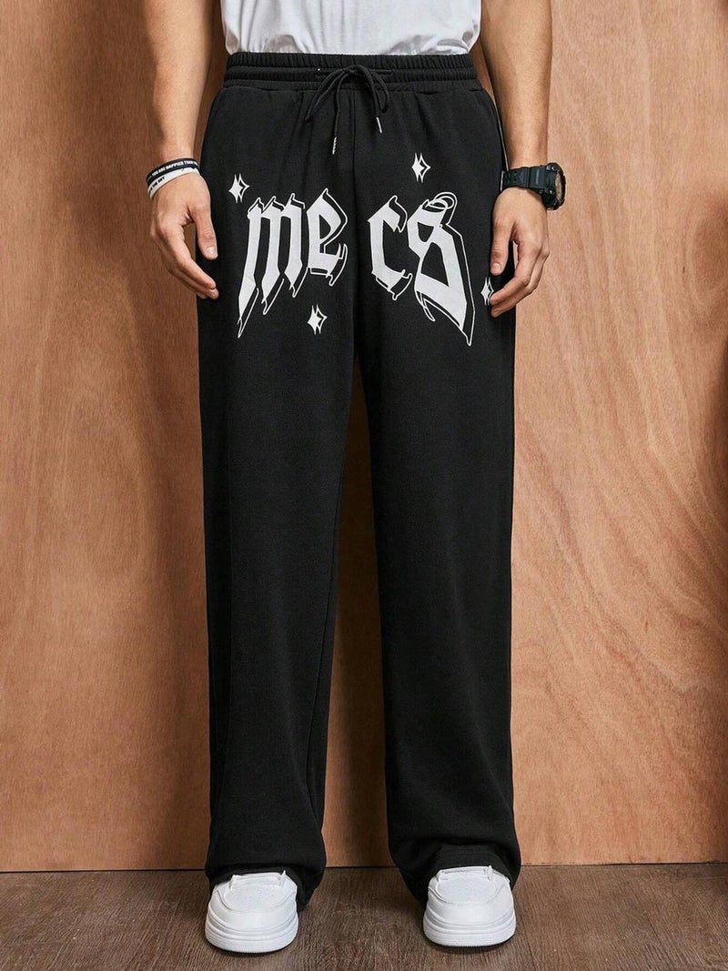 FLYNOFF Black Cool Printed Loose Fit Track Pant - Image 1